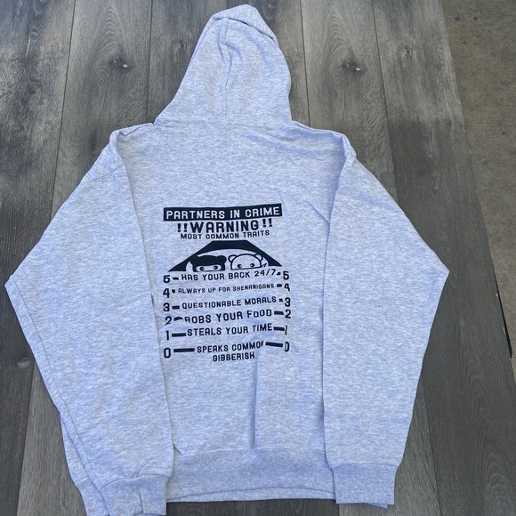 Jerzees NuBlend Partner in Crime 2 On the Run Hoodie Sweater Large Gray - Picture 7 of 8